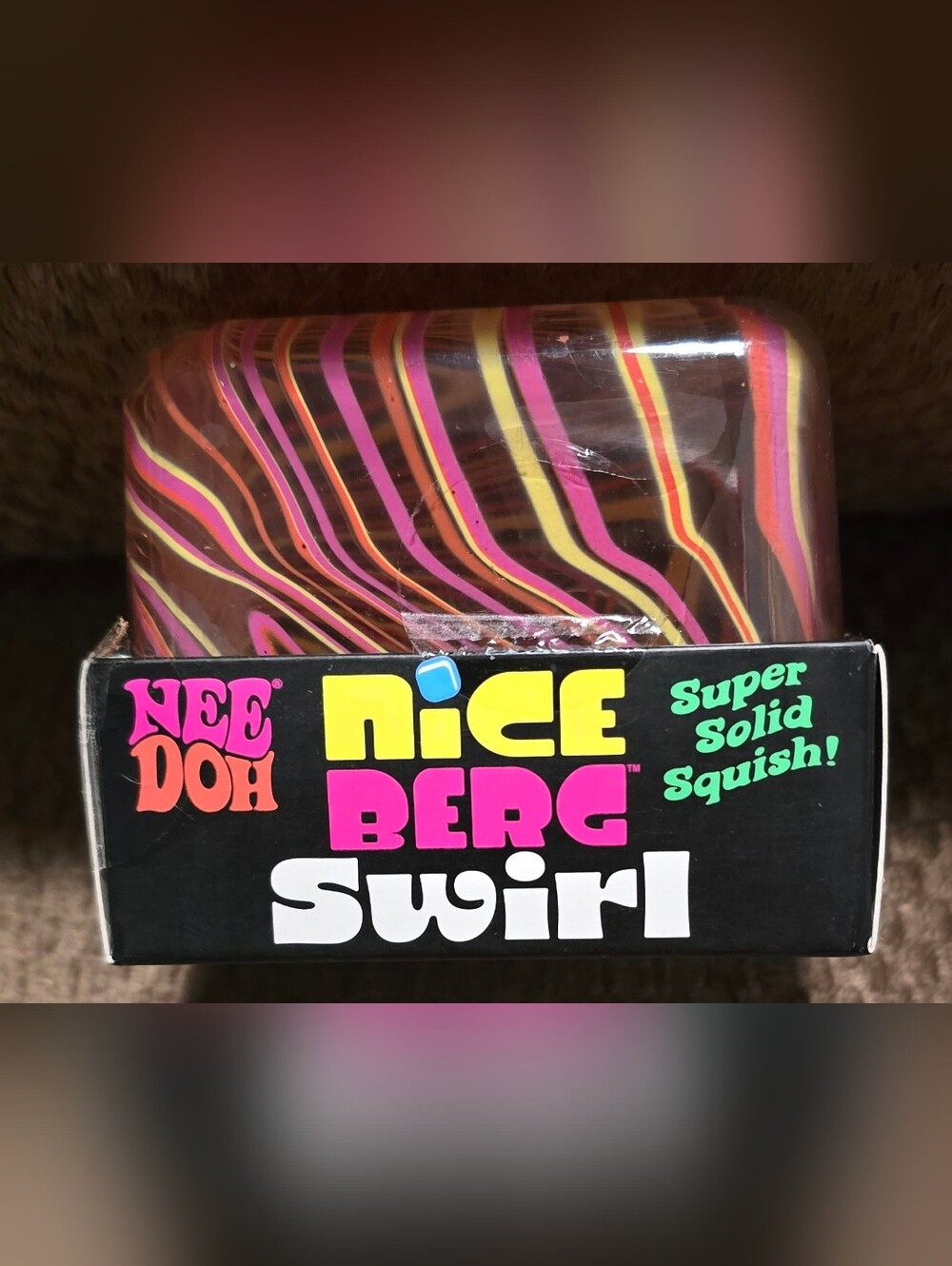 Nee Doh Nice Berg Swirl Large Squishy - Pink, Yellow & Orange